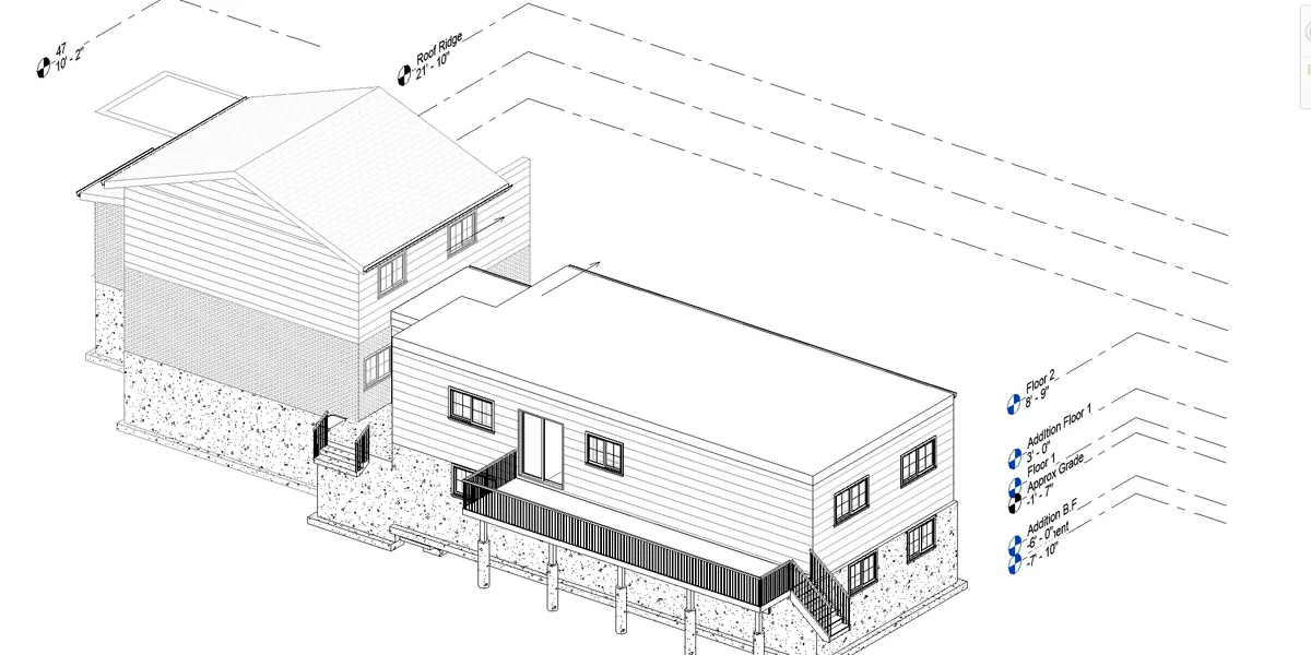 Sectional isometric of an addition
